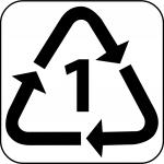 Recyclage de type 1 Plastiques signe